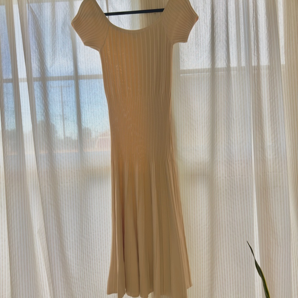 Eva Mendes for New York & Company Cream Midi Dress